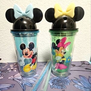 Mickey and Minnie Mouse Tumbler Set